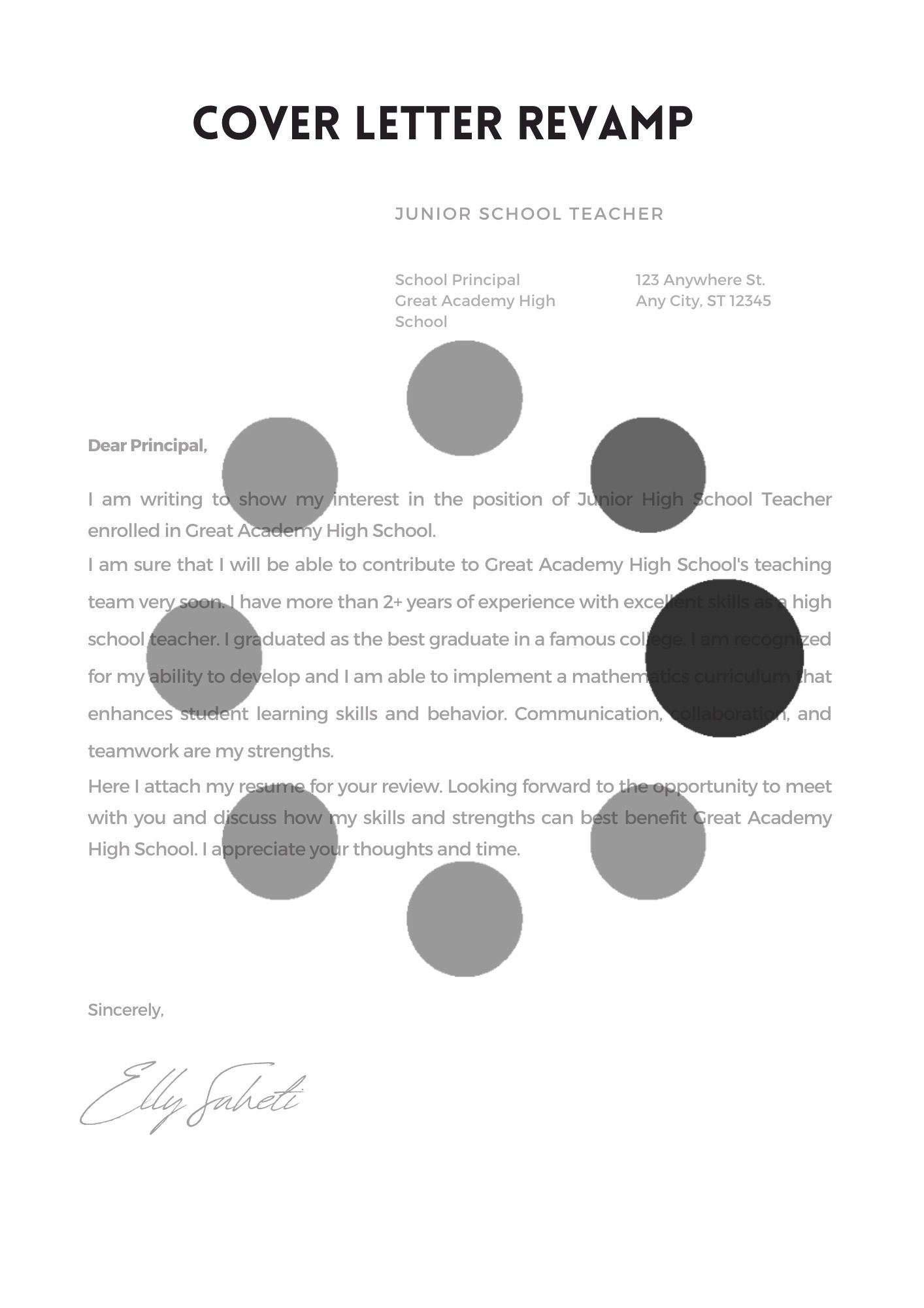 Cover Letter Customization